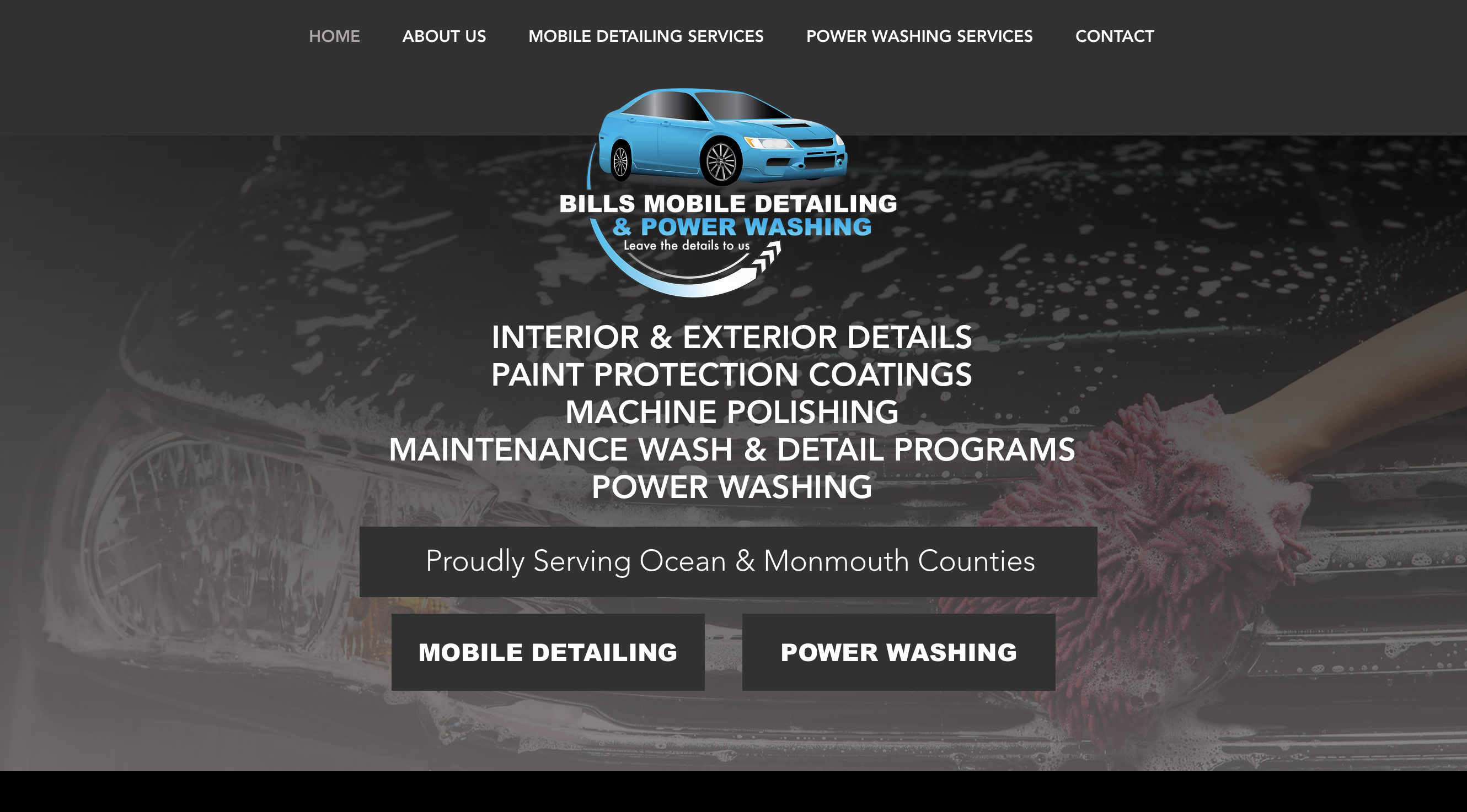 Bills Mobile Detailing and Power Washing Website